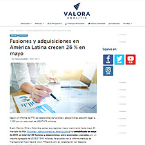 Fusiones y adquisiciones en Amrica Latina crecen 26 % en mayo